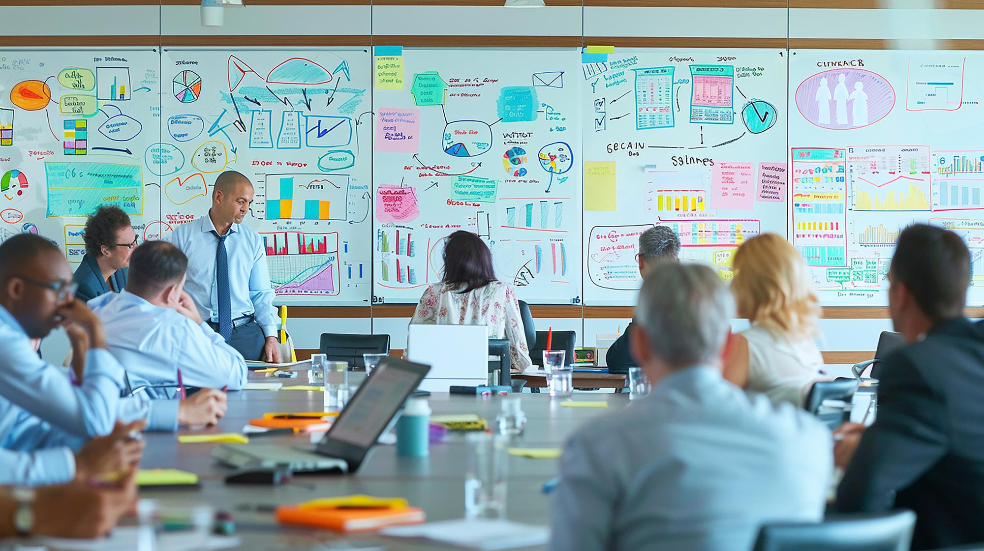 Data-driven insights presentation helping organizations identify new revenue opportunities