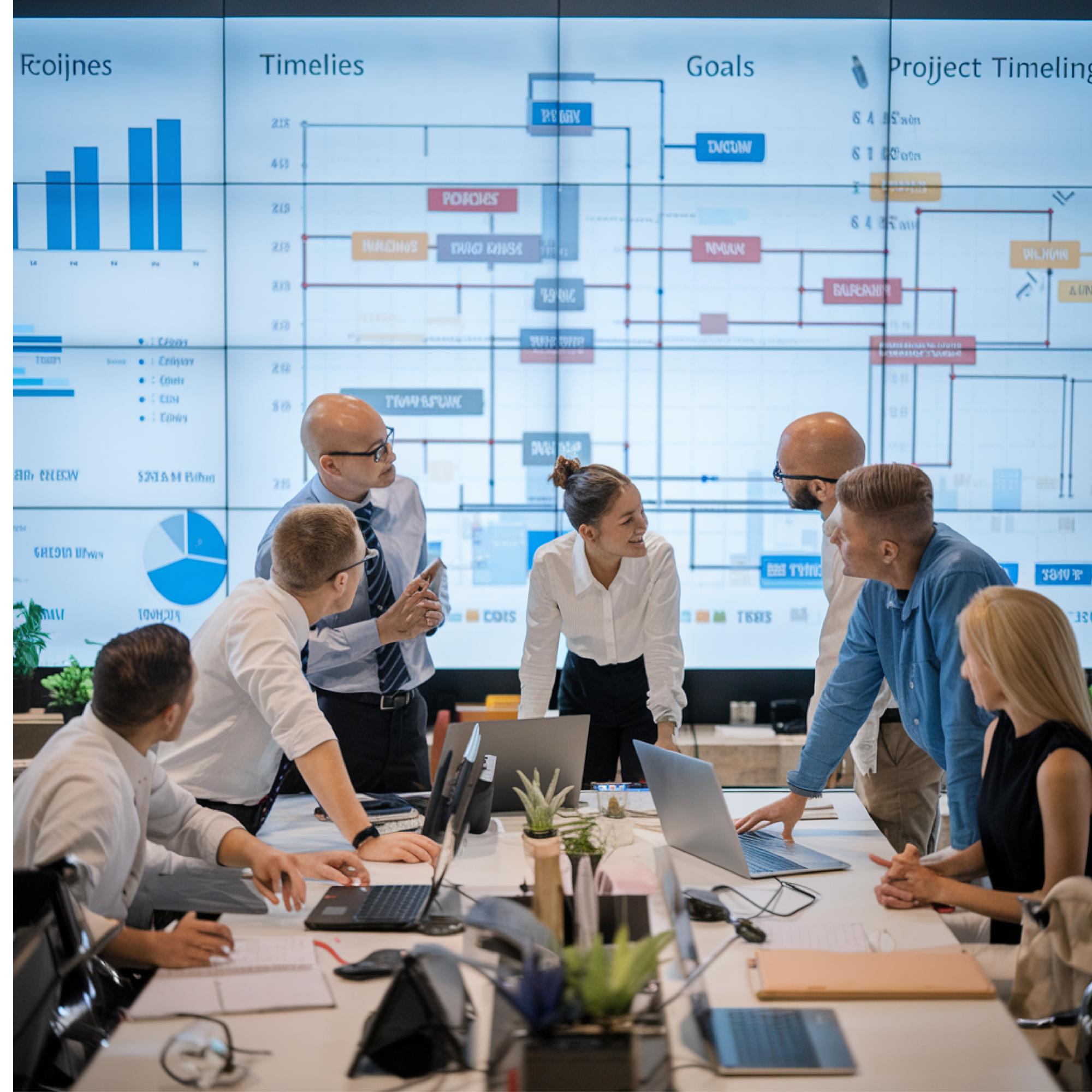 Strategic planning workshop facilitated by senior consultants for emerging market ventures